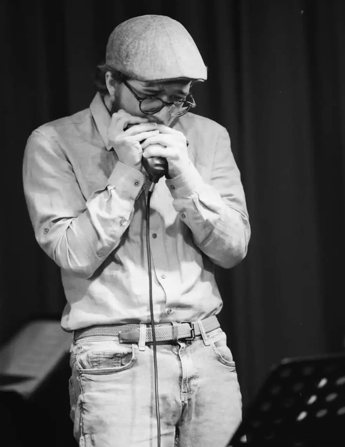 Cale Fladager, Harmonica with minMAX Electroacoustic Orchestra